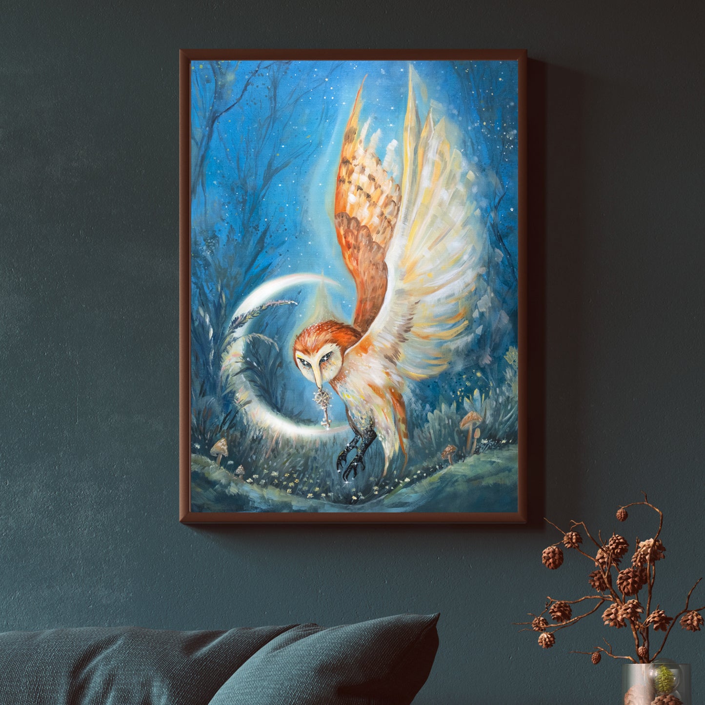"Magical Owl" -  Original Oil Painting
