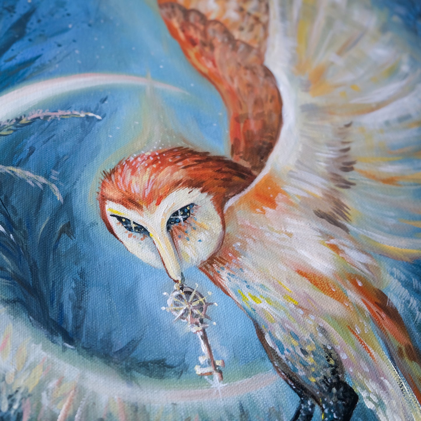 "Magical Owl" -  Original Oil Painting